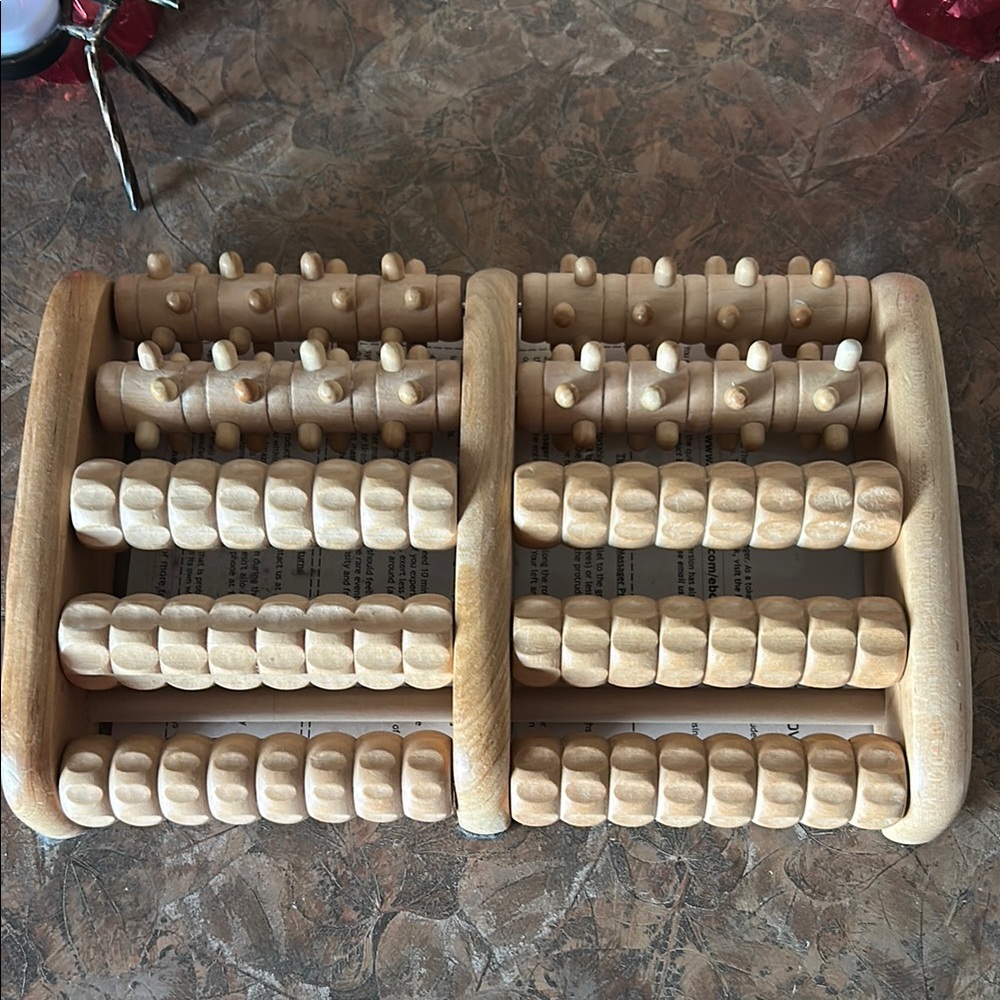 TheraFlow Wooden Dual Foot Massager
